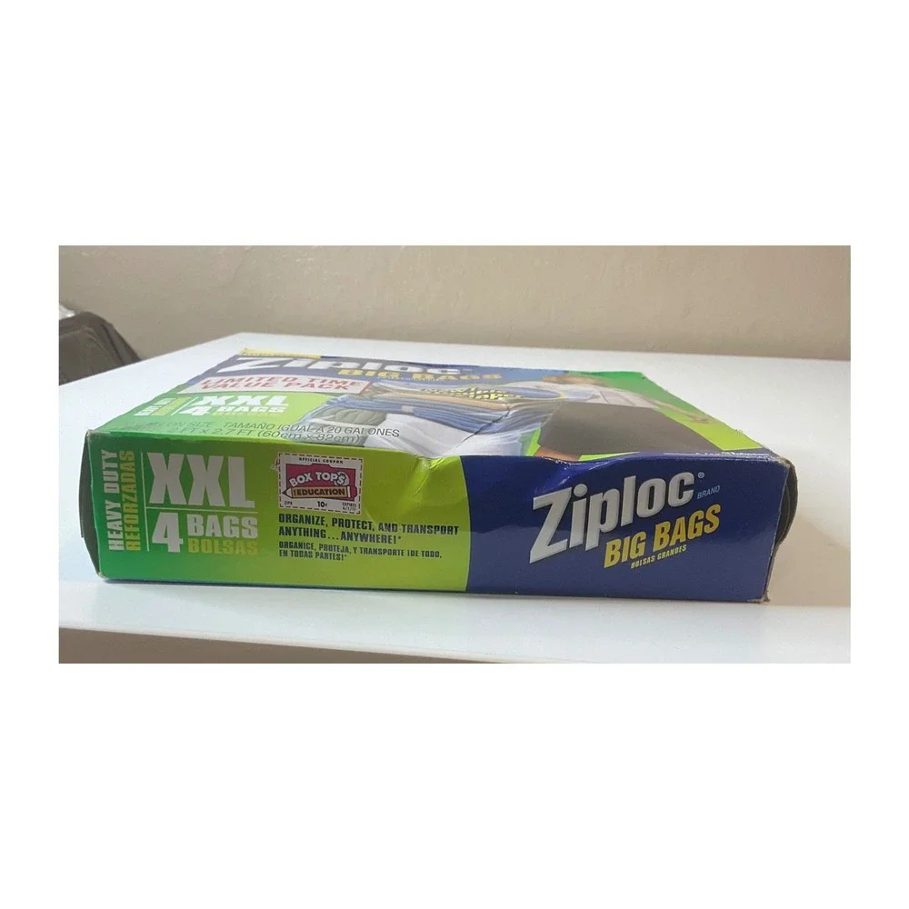 Ziploc Big Bags XXL 4 Pack Double Zipper 20 Gallon Heavy Duty 2006 Discontinued